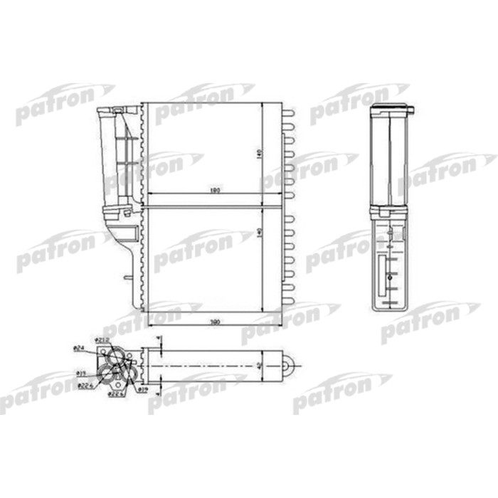 Радиатор отопителя Patron PRS2006