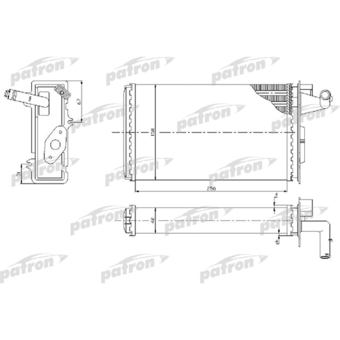 Радиатор отопителя Patron PRS2022