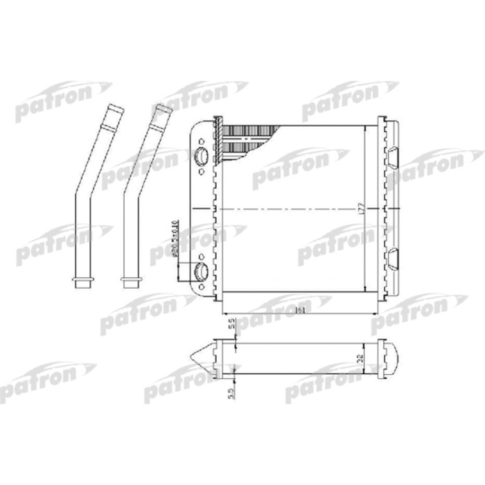 Радиатор отопителя Patron PRS2047