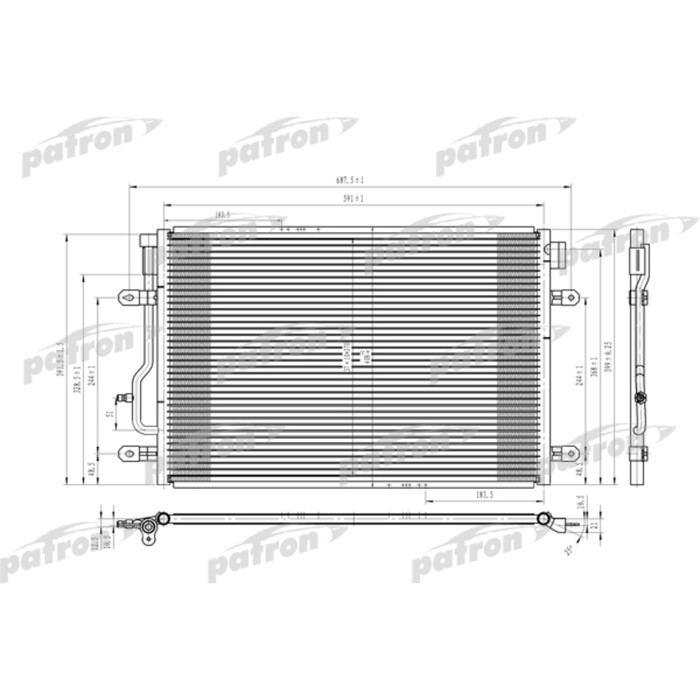 Радиатор кондиционера Patron PRS3622