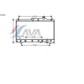 Радиатор системы охлаждения  AVA QUALITY COOLING TO2336 3042932