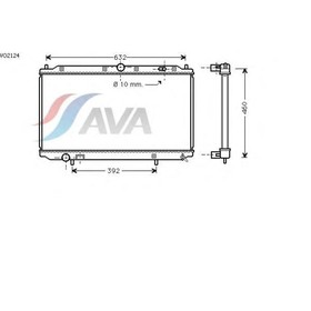 Радиатор системы охлаждения  AVA QUALITY COOLING VO2124 3042940