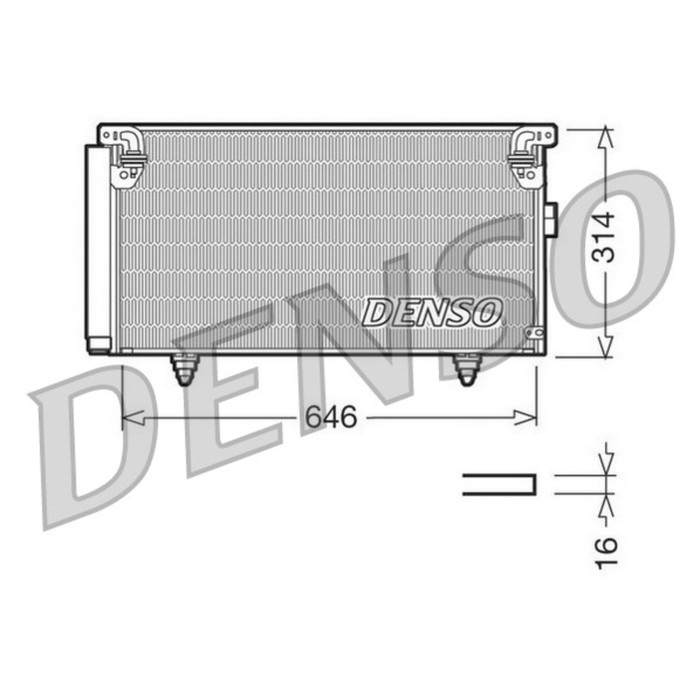 Радиатор кондиционера Denso DCN36001