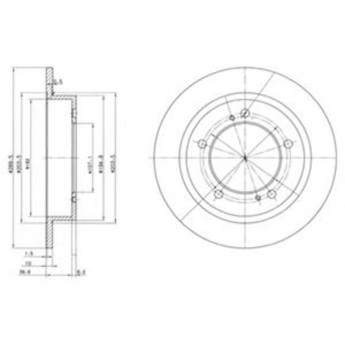 Диск тормозной DELPHI BG2584