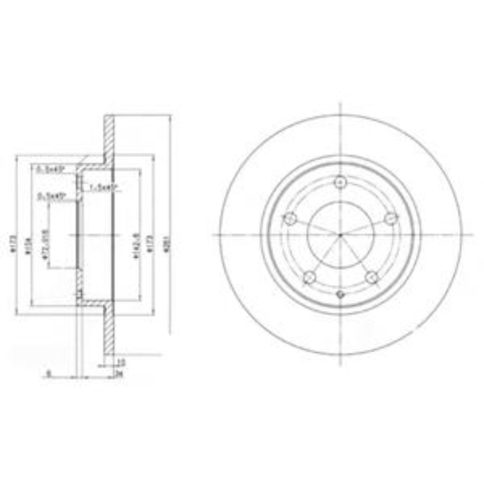 Диск тормозной DELPHI BG2806