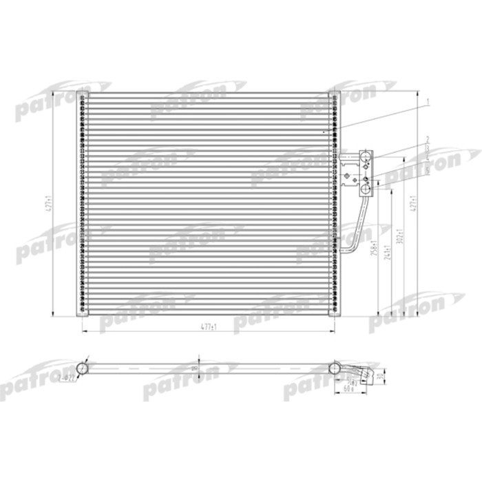 Радиатор кондиционера Patron PRS1054