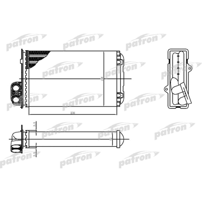 Радиатор отопителя Patron PRS2064