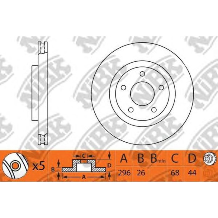 Диск тормозной NIBK RN1303
