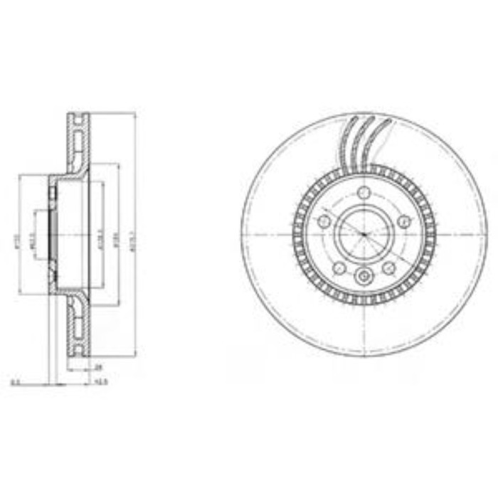 Диск тормозной DELPHI BG4123