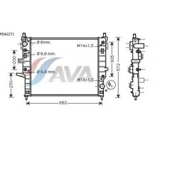 Радиатор системы охлаждения  AVA QUALITY COOLING MSA2271 3042558