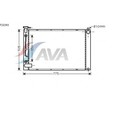 Радиатор системы охлаждения  AVA QUALITY COOLING TO2343 3042566 - фото 67475