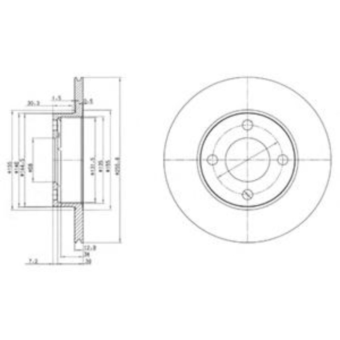 Диск тормозной DELPHI BG2215