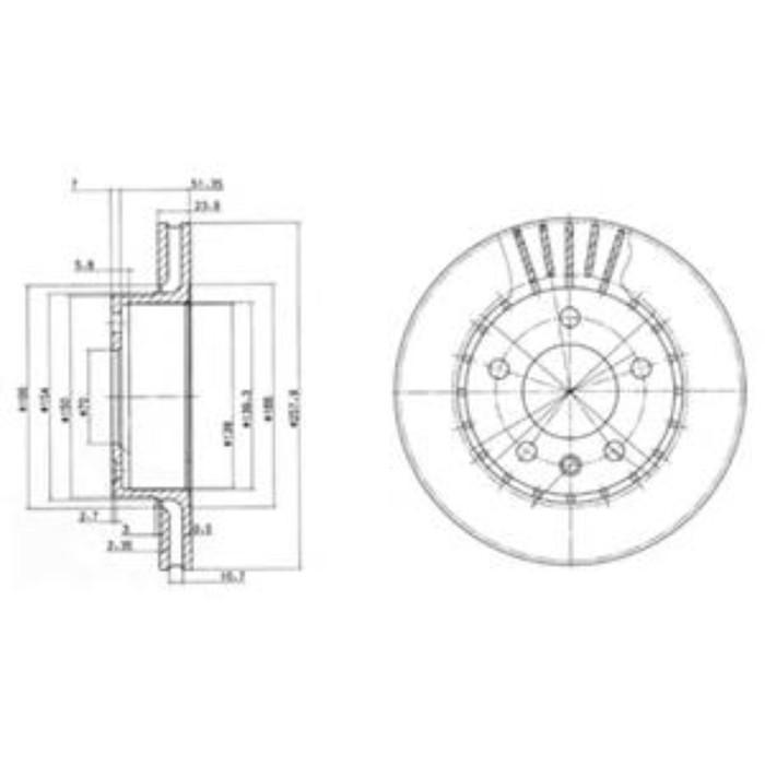 Диск тормозной DELPHI BG2384