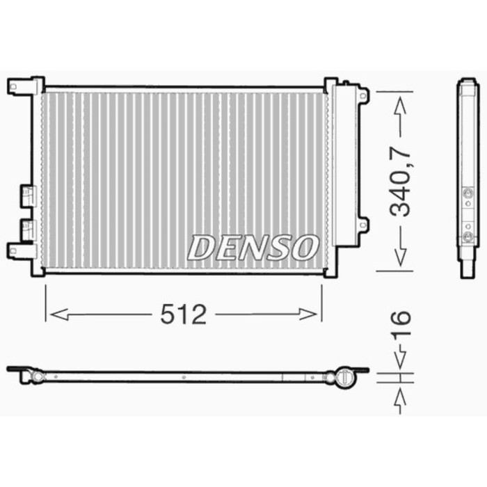 Радиатор кондиционера Denso DCN01010