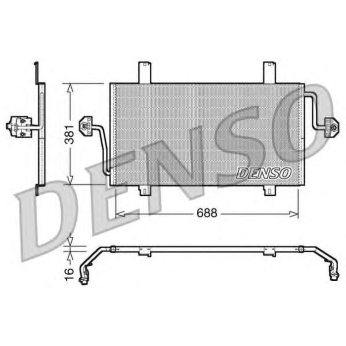 Радиатор кондиционера Denso DCN23016