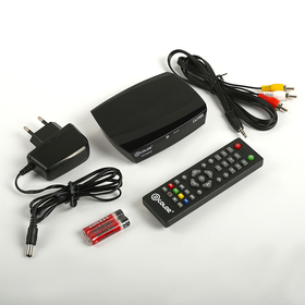 Приставка для цифрового ТВ D-COLOR DC702HD, FullHD, DVB-T2, HDMI, RCA, USB, черная 2996538