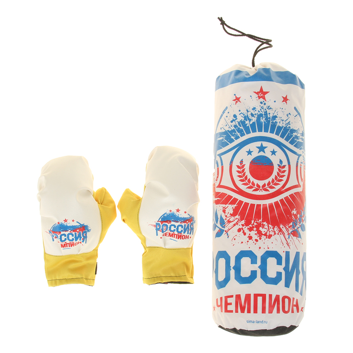 Боксерский набор «Россия чемпион», груша и перчатки