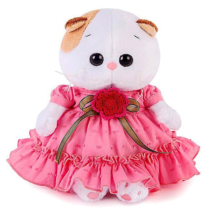 Мягкая игрушка «Ли-Ли BABY», в платье с вязаным цветочком, 20 см