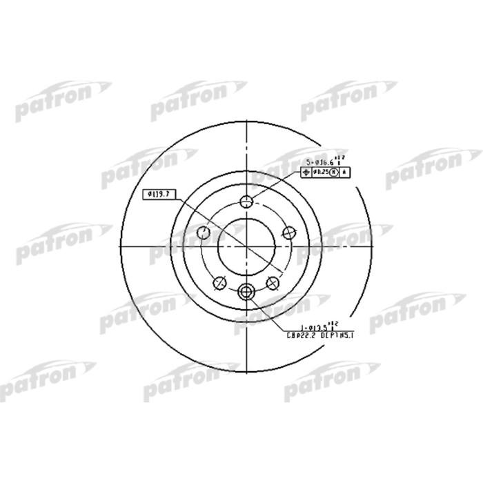 Диск тормозной Patron PBD4309