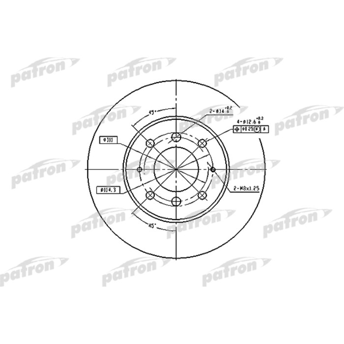 Диск тормозной Patron PBD4345