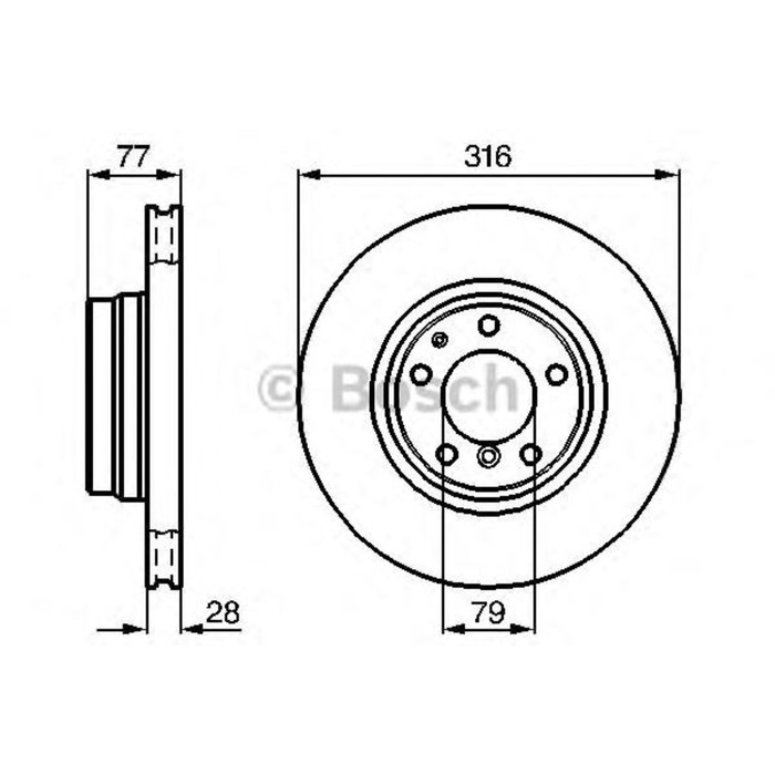 Диск тормозной BOSCH 0986478622