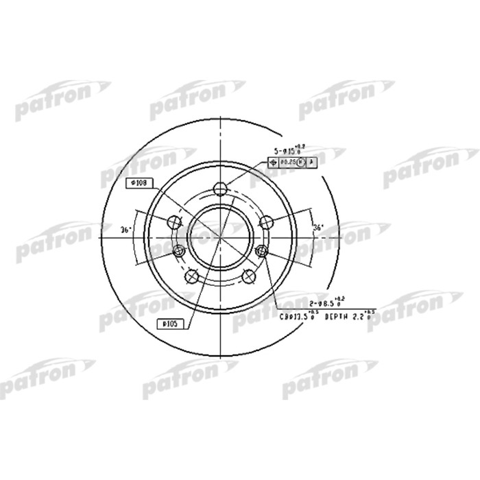 Диск тормозной Patron PBD1029