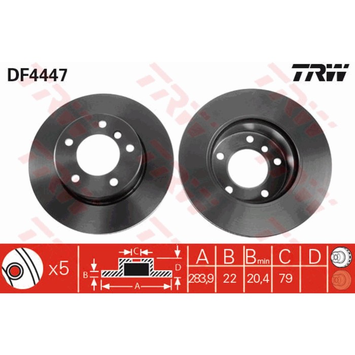 Диск тормозной TRW DF4447