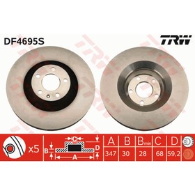 Диск тормозной TRW DF4695S 3098006