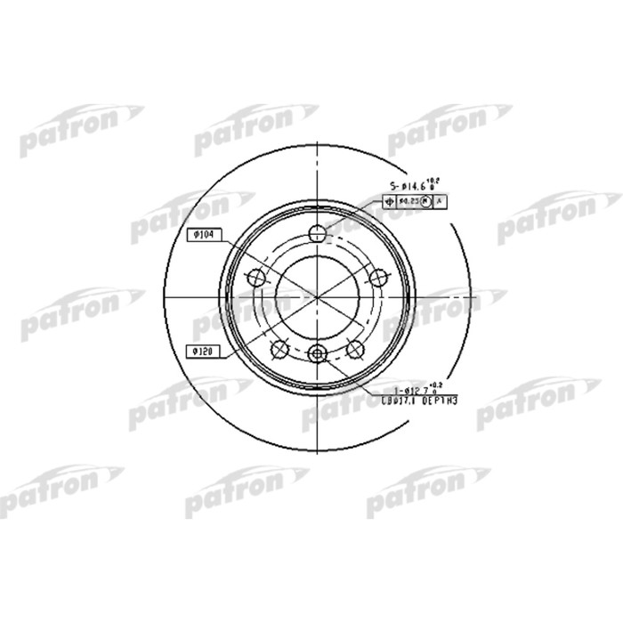 Диск тормозной Patron PBD1539