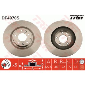 Диск тормозной TRW DF4970S 3098028