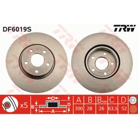 Диск тормозной TRW DF6019S 3098034
