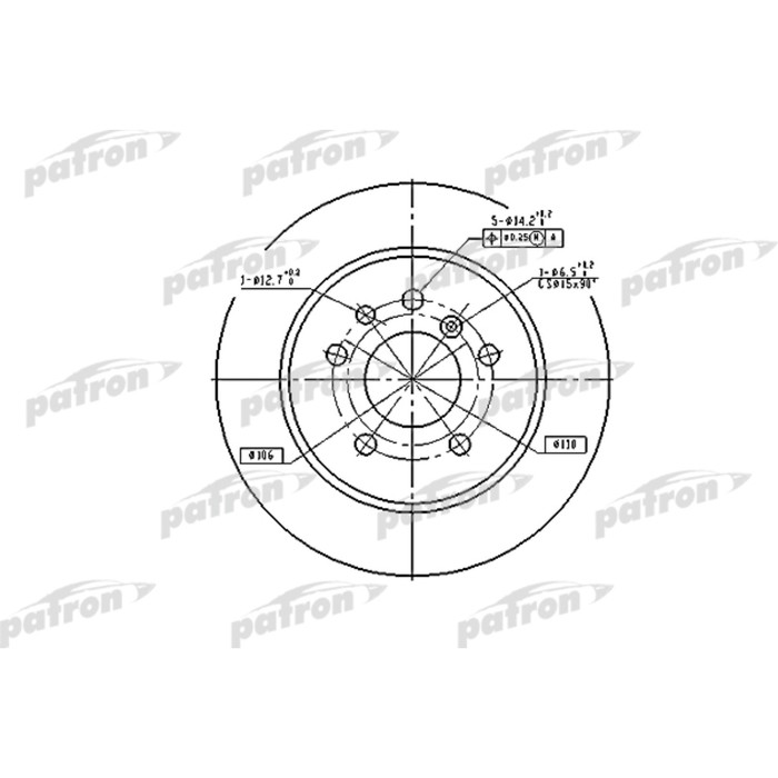 Диск тормозной Patron PBD1613