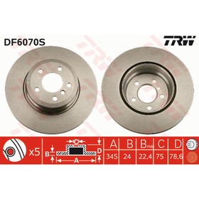 Диск тормозной TRW DF6070S 3098040