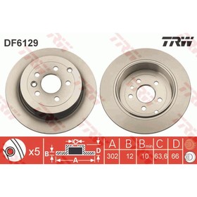 Диск тормозной TRW DF6129 3098043