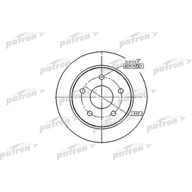 Диск тормозной Patron PBD1651 3097316