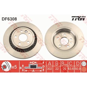 Диск тормозной TRW DF6308 3098047