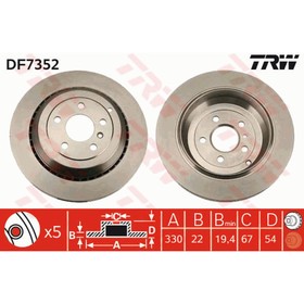 Диск тормозной TRW DF7352 3098056
