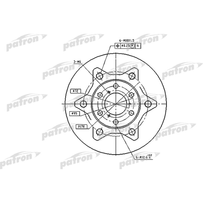 Диск тормозной Patron PBD1758