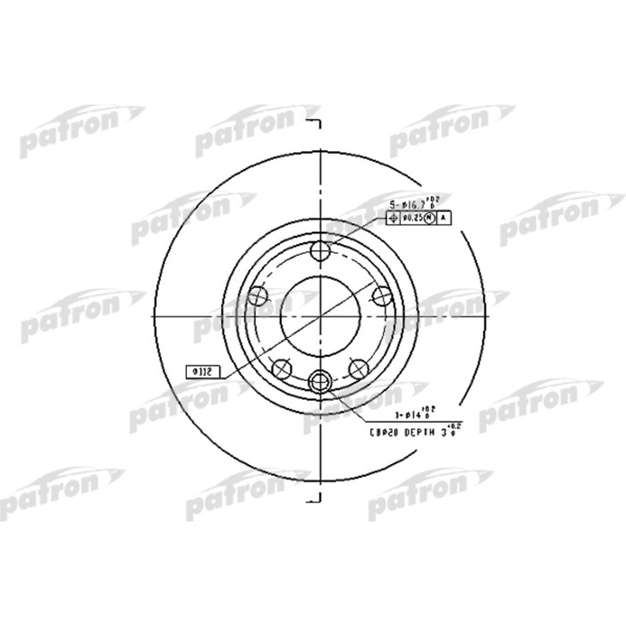 Диск тормозной Patron PBD2665