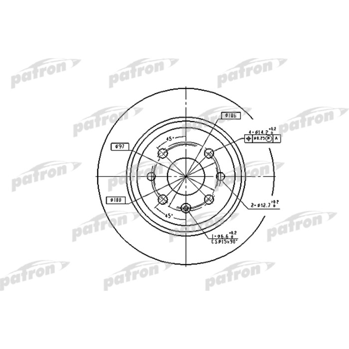 Диск тормозной Patron PBD2772