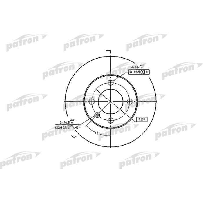 Диск тормозной Patron PBD2780