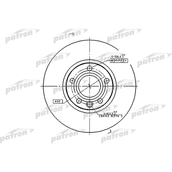 Диск тормозной Patron PBD2810