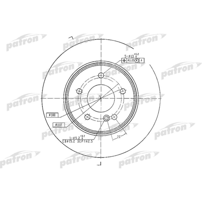 Диск тормозной Patron PBD4134