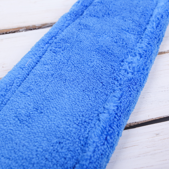 Насадка для плоской швабры с отжимом Доляна, 35,5×11,5 см, микрофибра, цвет синий - фото 797905974