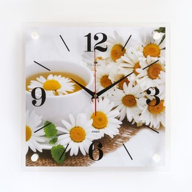 Часы настенные, серия: Цветы, "Ромашковый чай", 35х35  см, без выбора вариантов товара