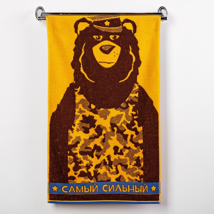 Полотенце махровое Capitan Bear ПЛ-2602-3140, 50х90 см, цв. 10000, корич, 420 г/м, 100% хл   30148