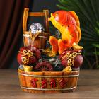Fountain Polyresin table from the network "Two carp from a water mill" 26х21х16 cm