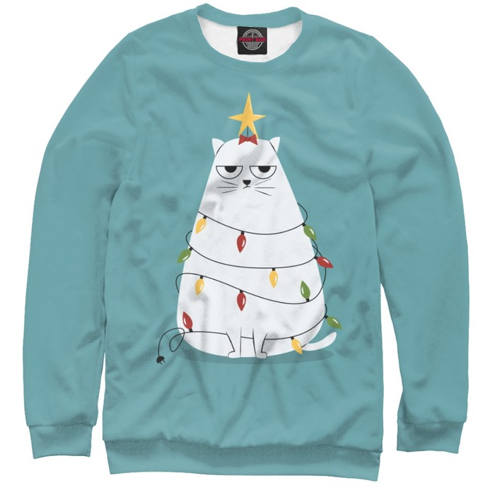 Свитшот женский Cute christmas cat, размер 4XL NOV-196993