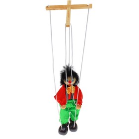 Squirmy puppet on strings "Clown", MIX colors