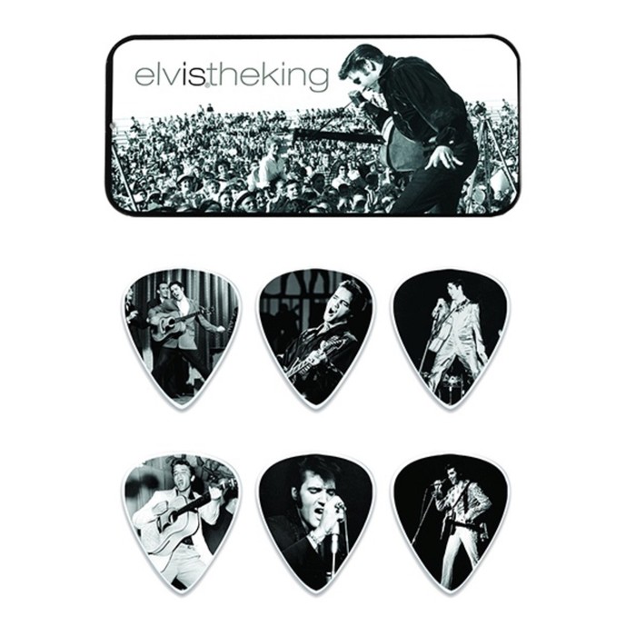 Медиаторы Dunlop EPPT01 Elvis Presley King  6шт, средние, в коробочке